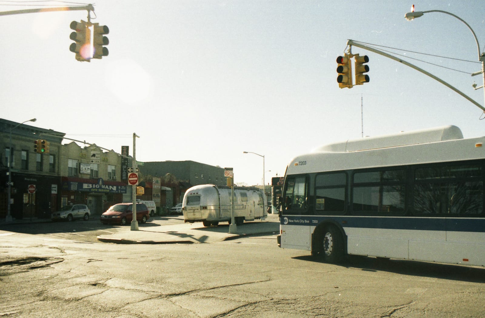 Bus passing by